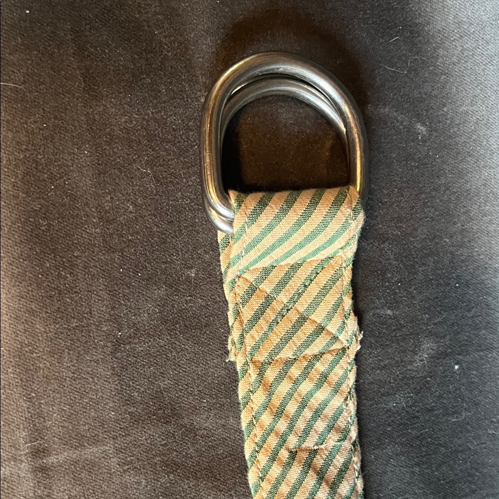 Tailor Vintage Green and Tan Striped Belt